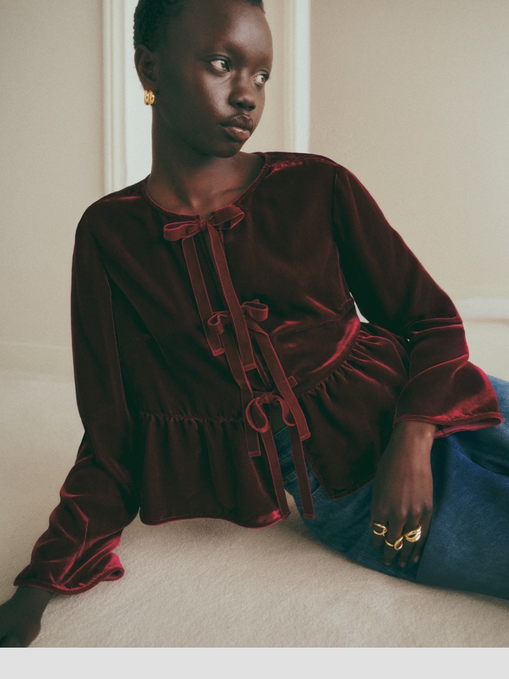 Sezane Velvet Brenda Shirt - Small